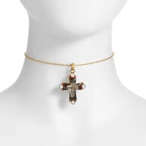 VSA, Virgins Saints & Angels Santa Monica Choker Necklace, with Maria Cross